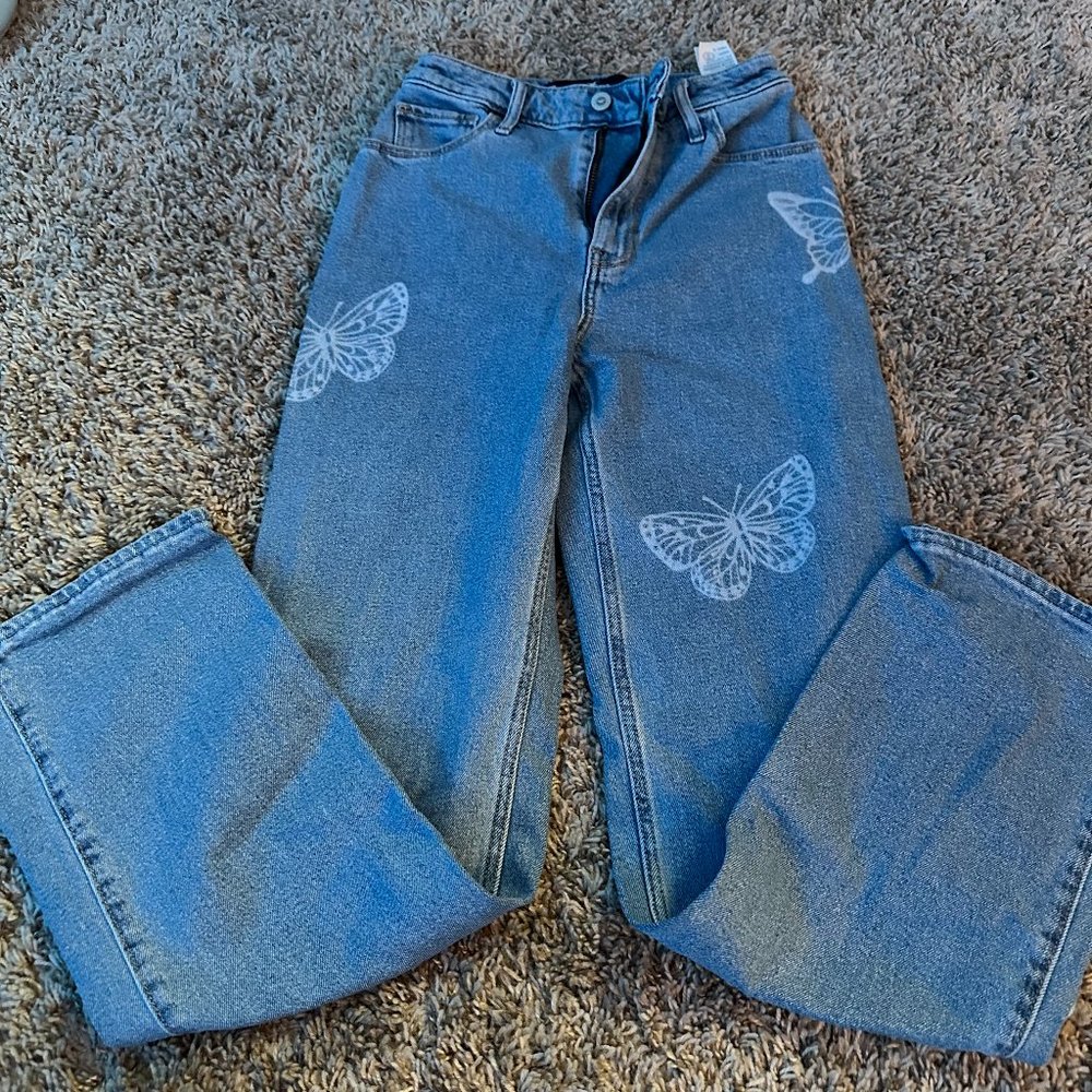 Hollister butterfly straight leg jeans